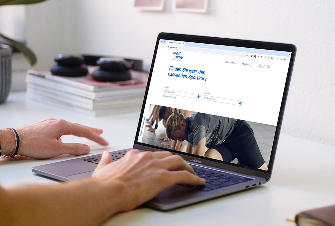 Sportkurse für alle auf einer Website